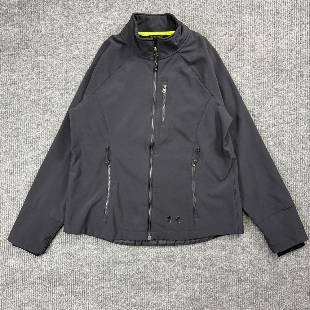 Under Armour Mens UA Storm Softshell Fleece Lined Jacket Black Large Full Zip